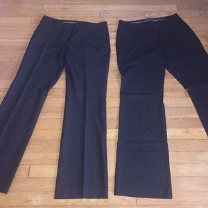 Two pair of Ann Taylor dress pants. Straight leg.
